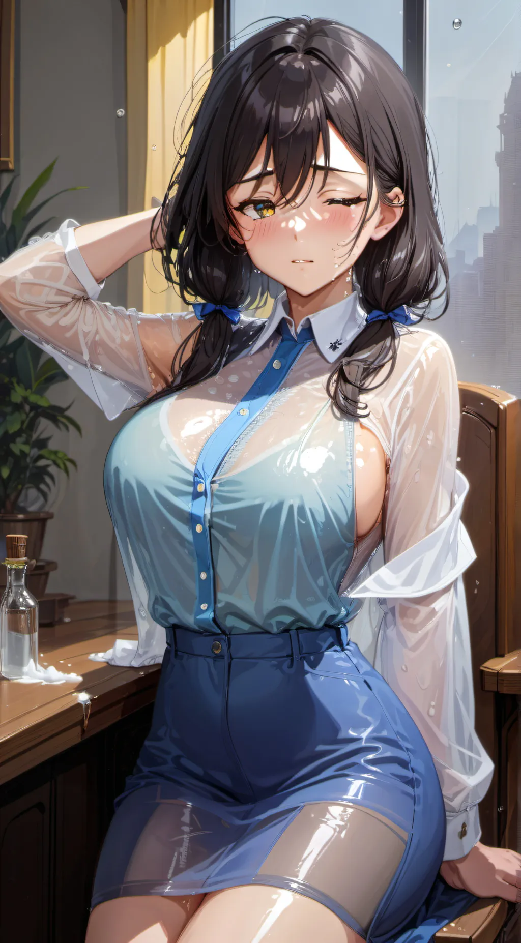 ai character: 辦公室女同事-雨娜 background