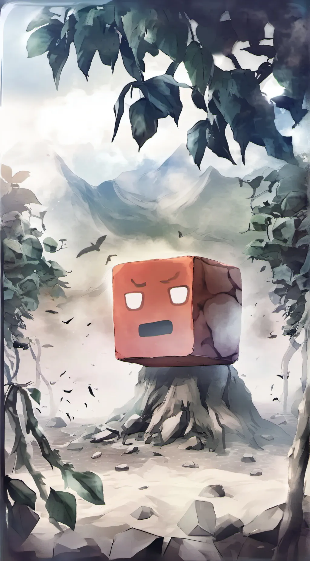 ai character: Blocky from BFB background