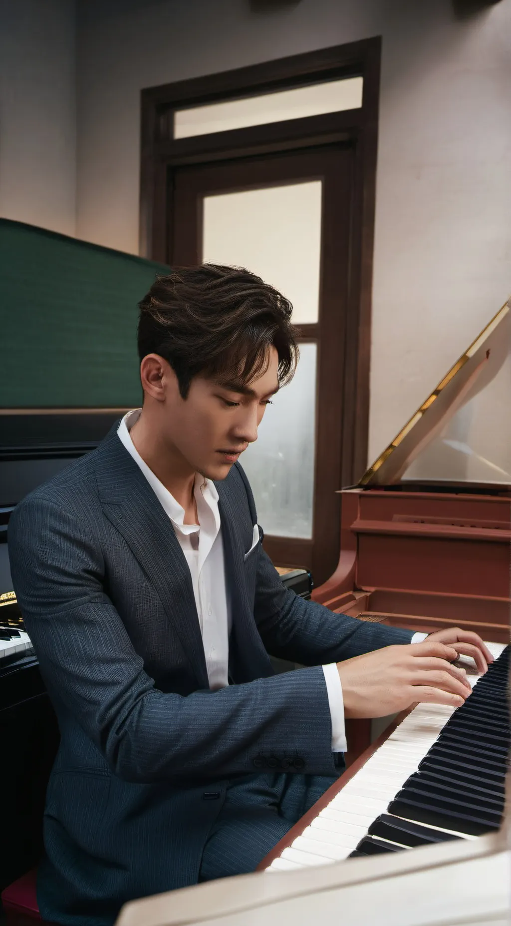 ai character: Japanese man background