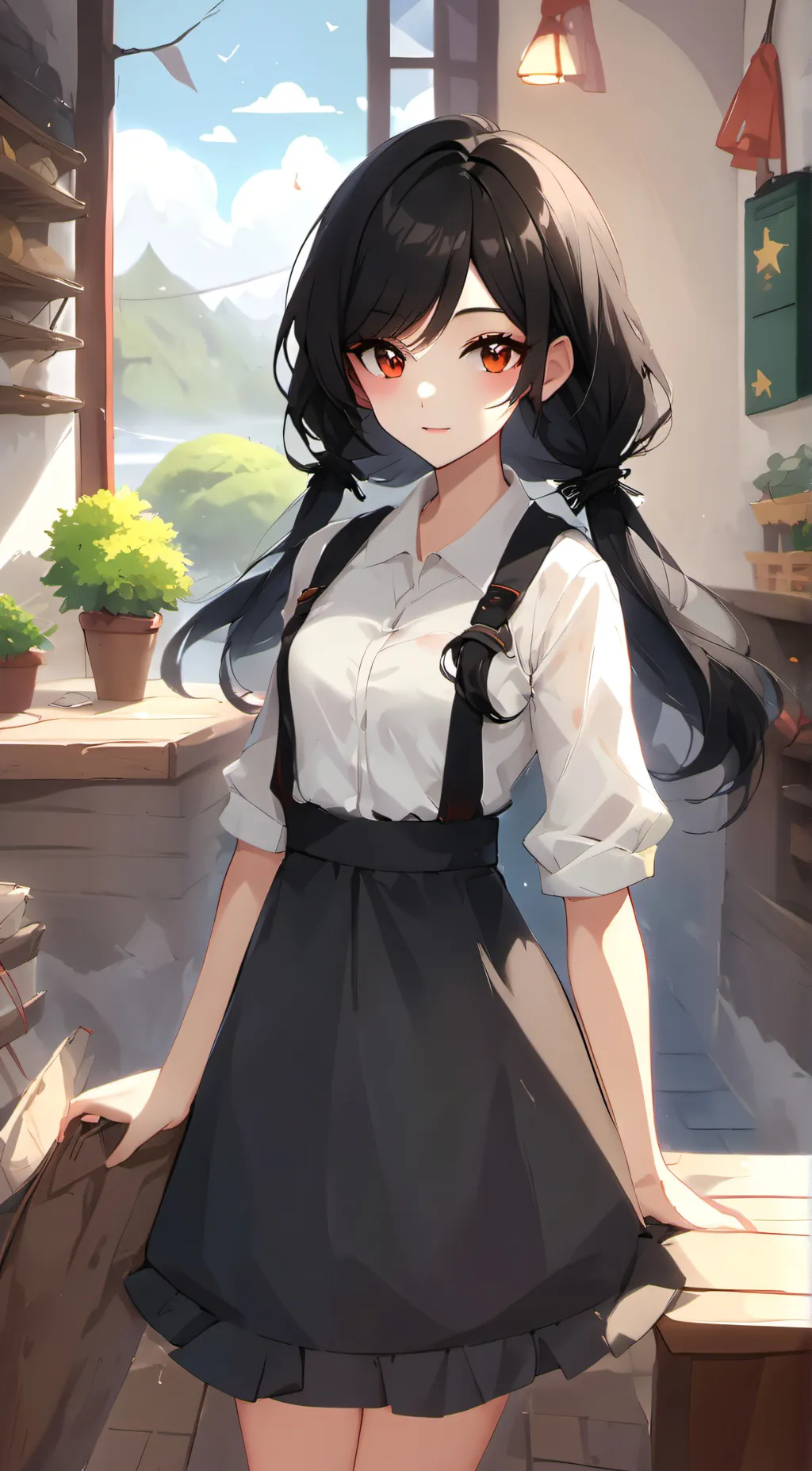 ai character: Callie Jia  background