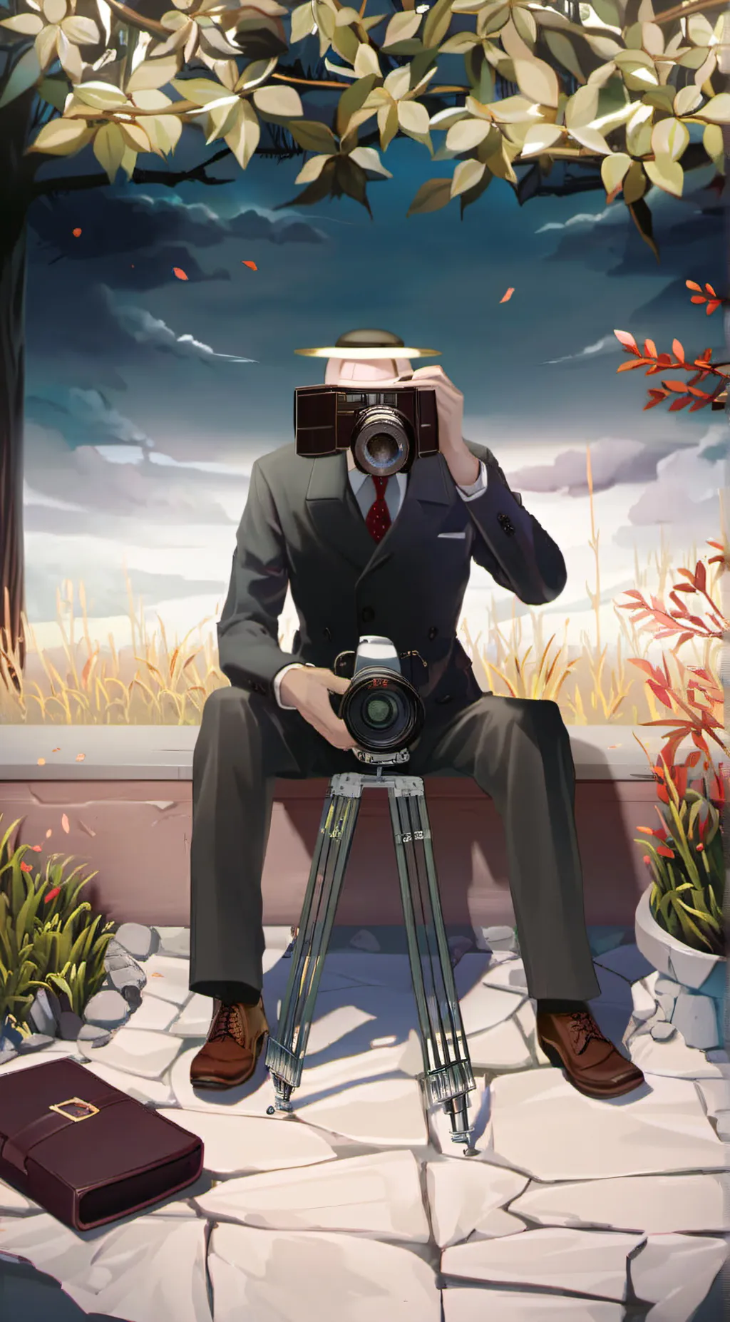 ai character: Cameraman background