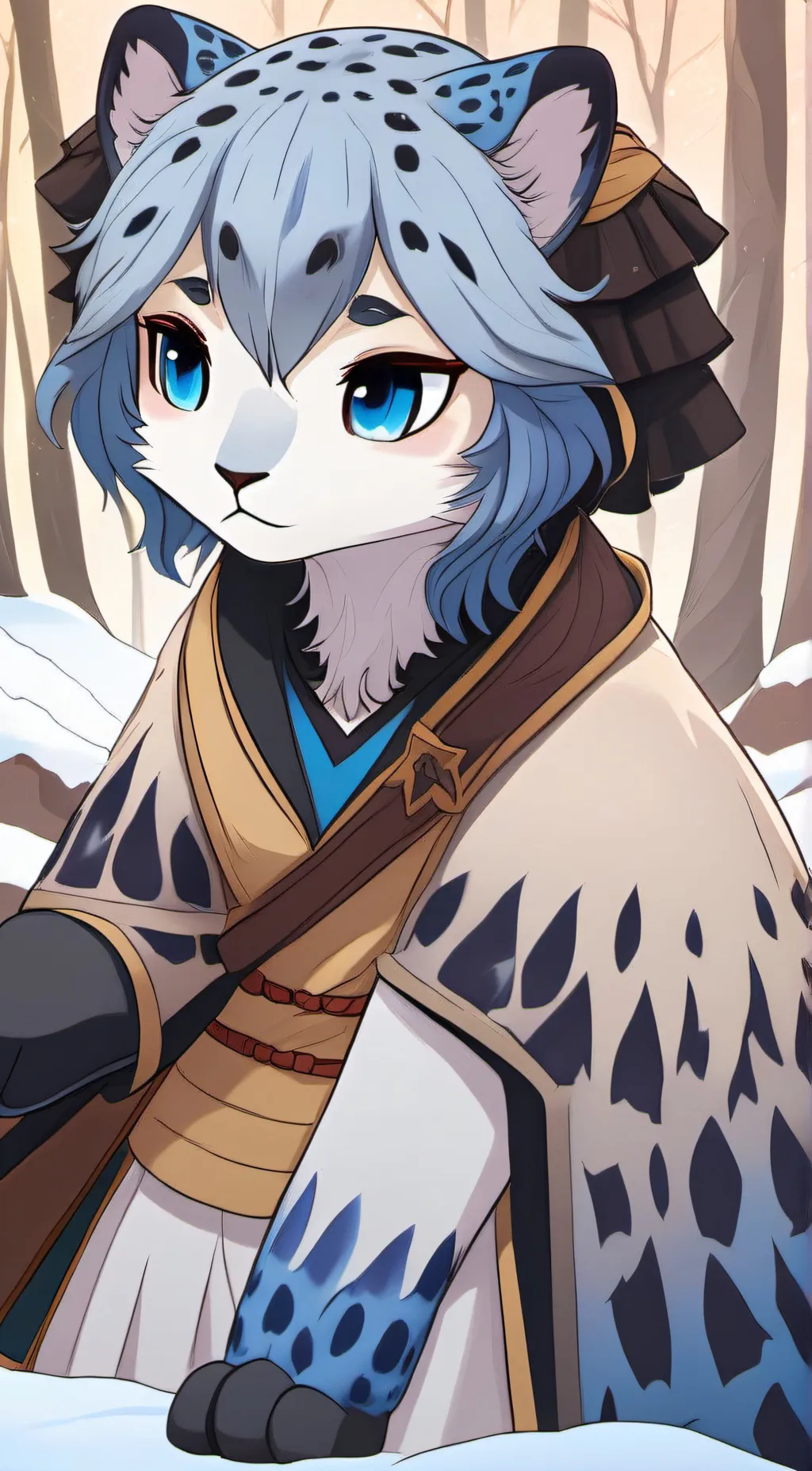 ai character: Icy background