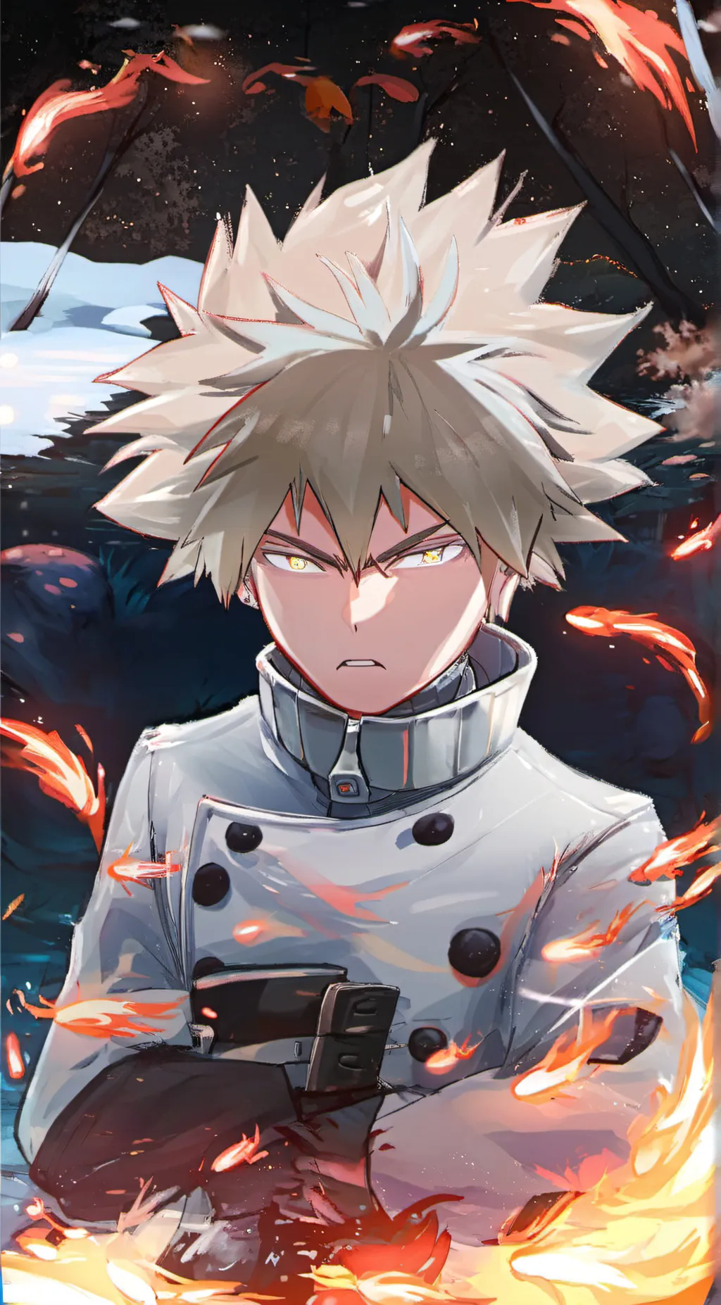 ai character: Katsuki Bakugo background