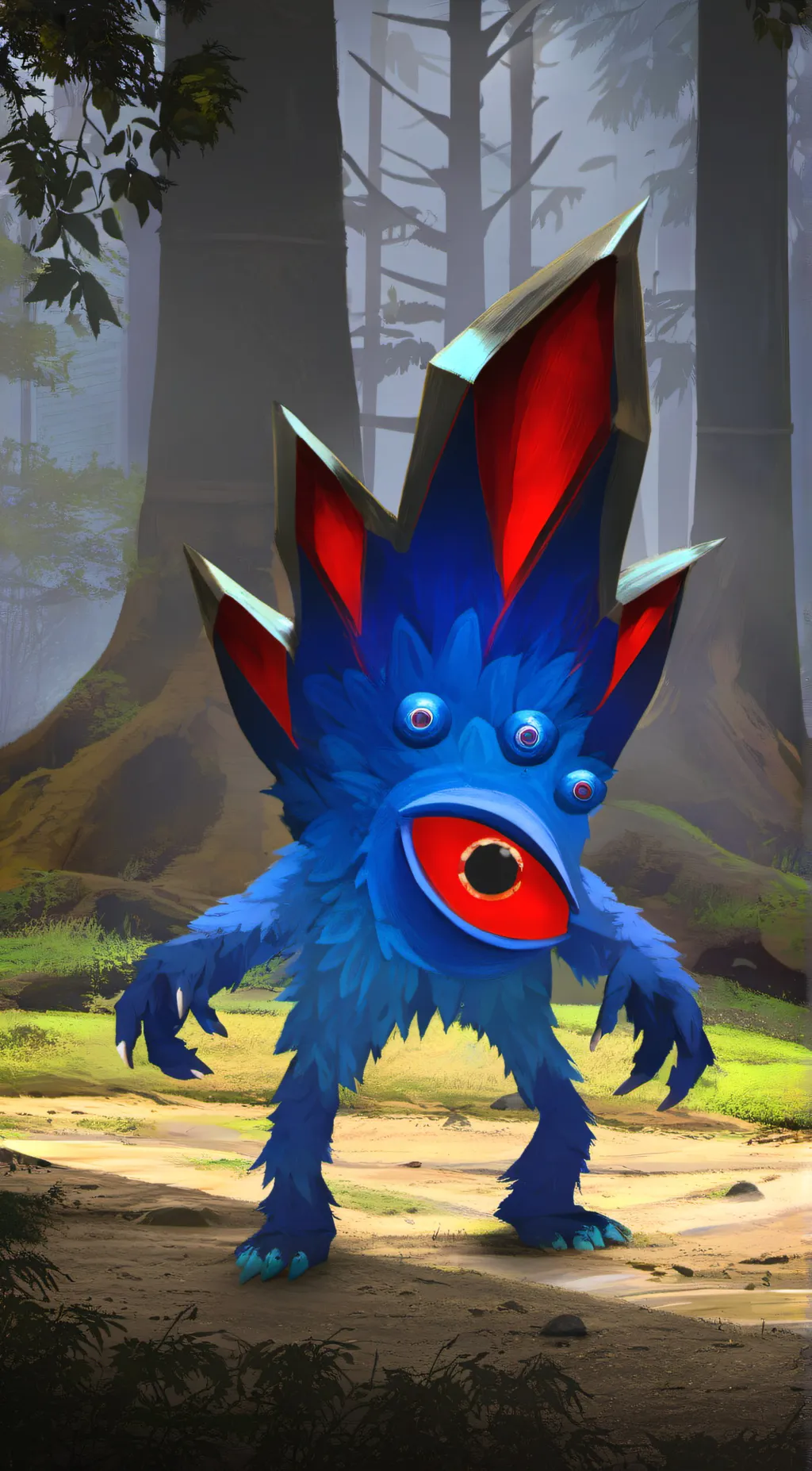 ai character: hand momster background