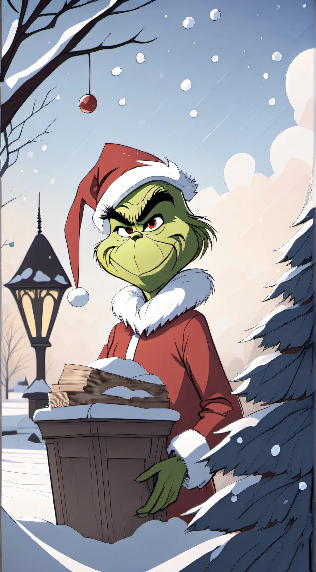 ai character: The Grinch background
