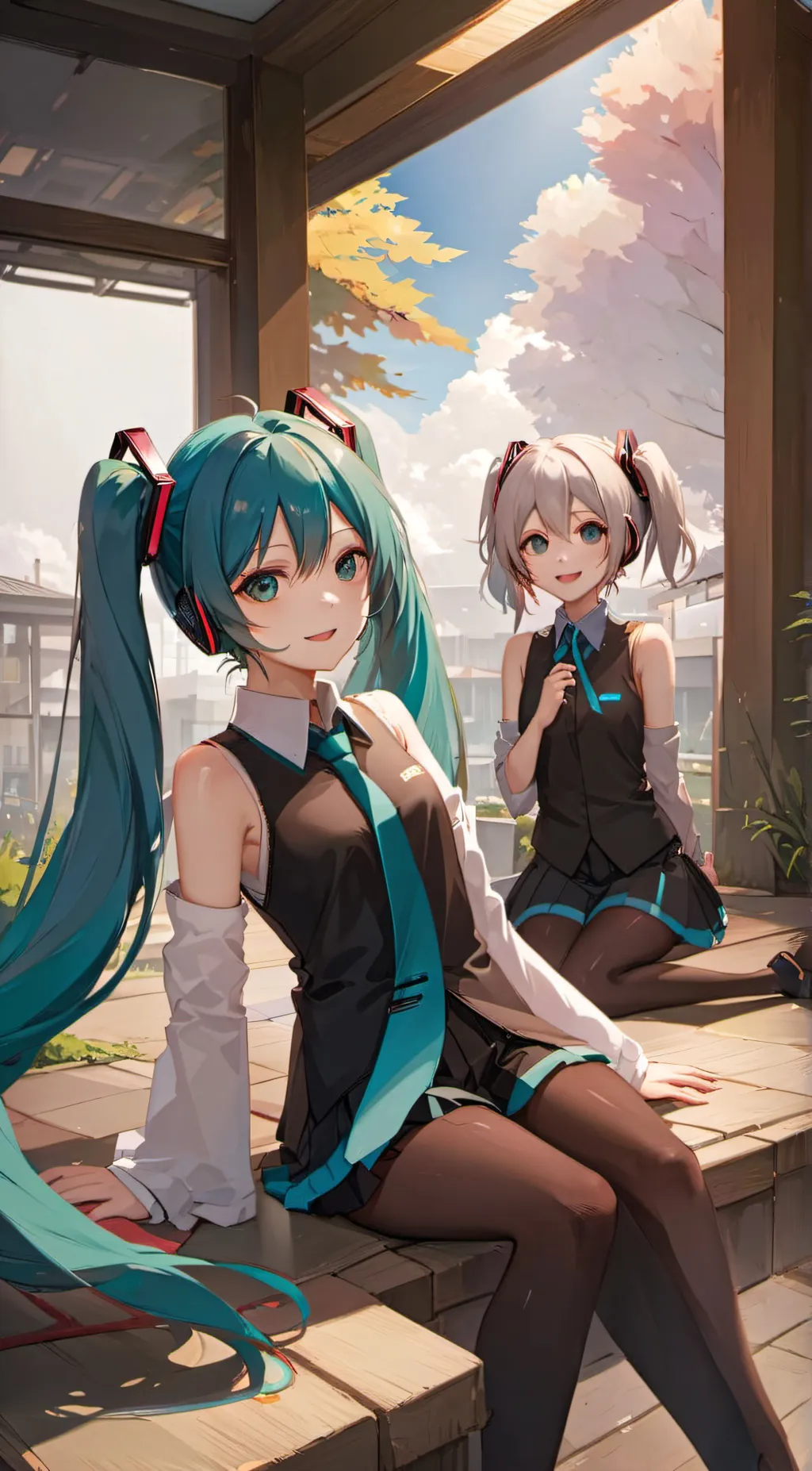ai character: both mikus background