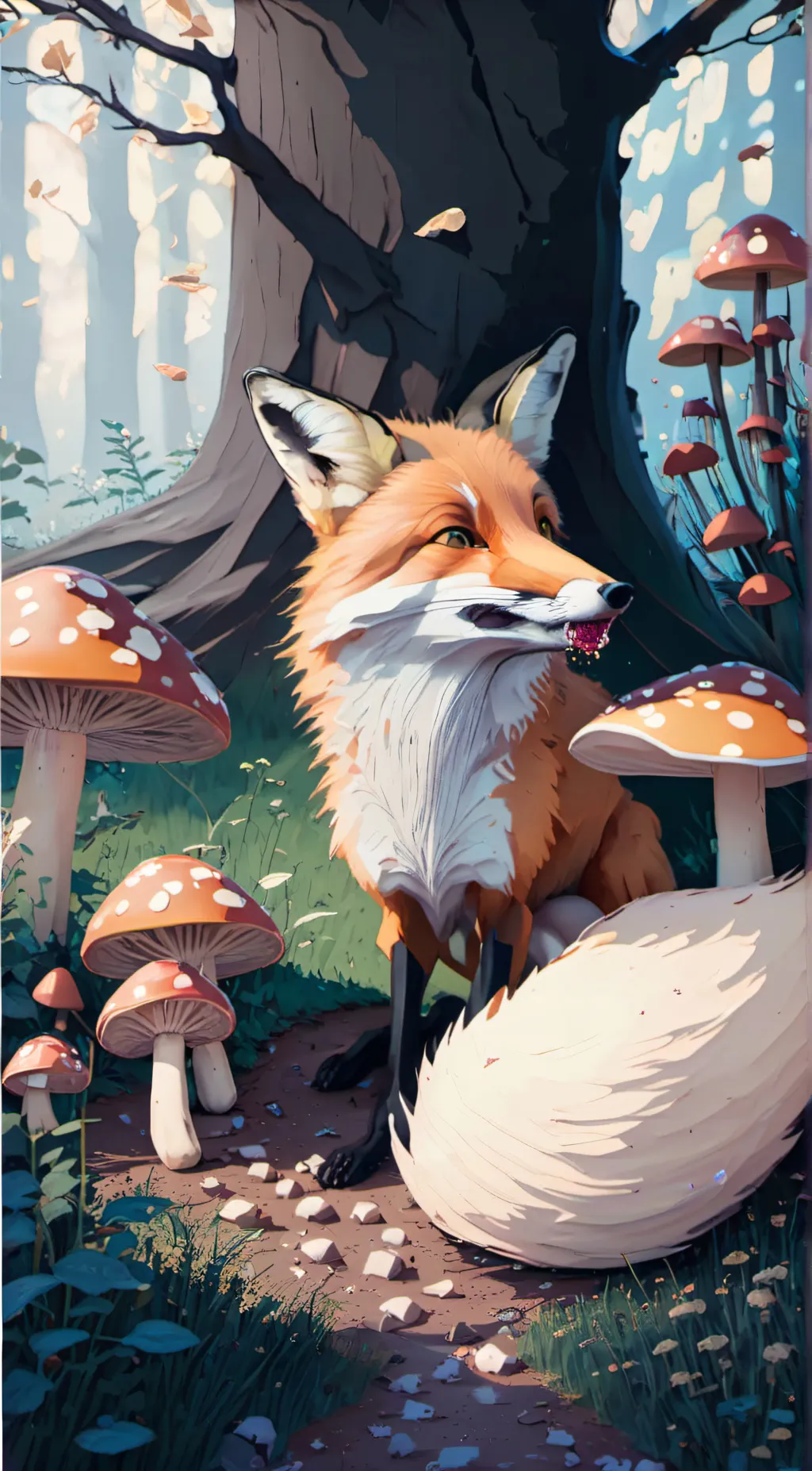 ai character: fox background