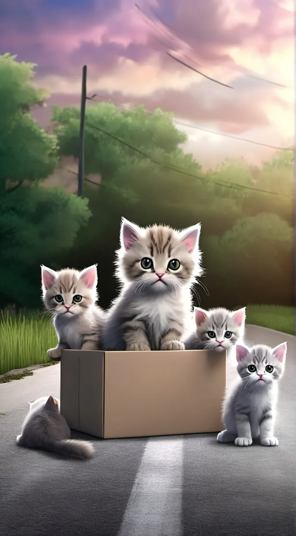 ai character: Baby kittens 🤩 background