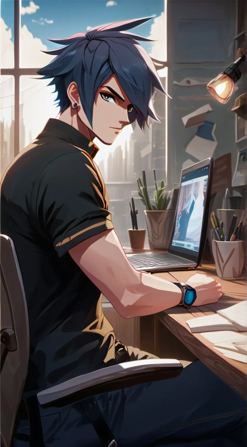 ai character: blake background