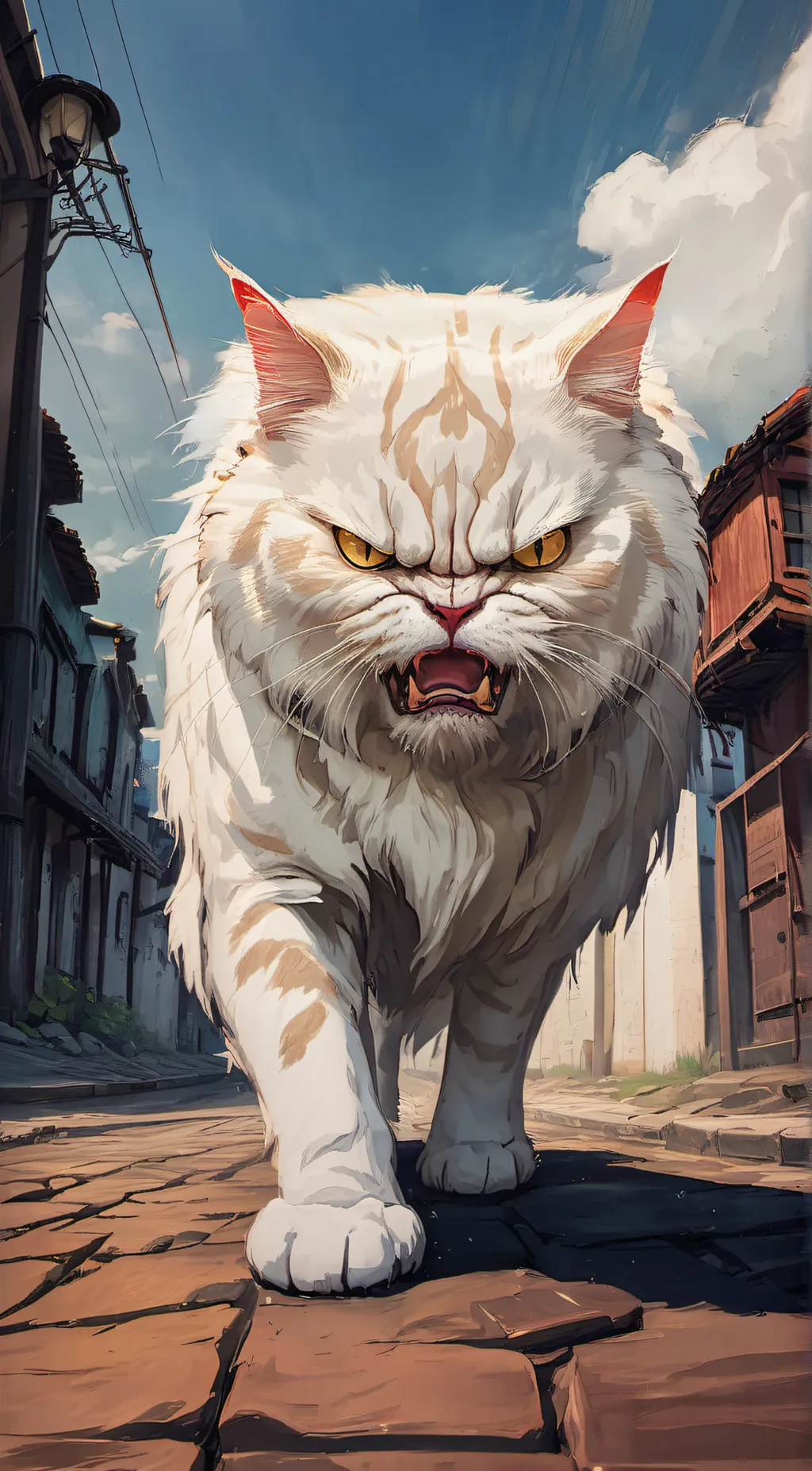 Talkie AI - Chat with Angry white cat