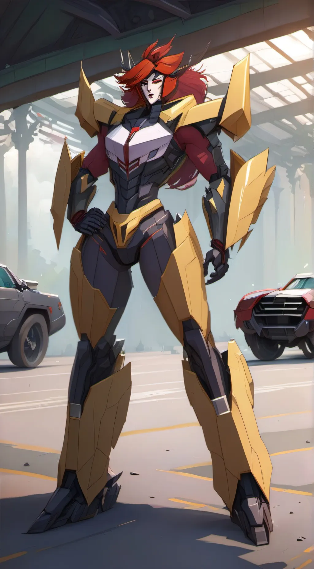 ai character: Dragstrip background