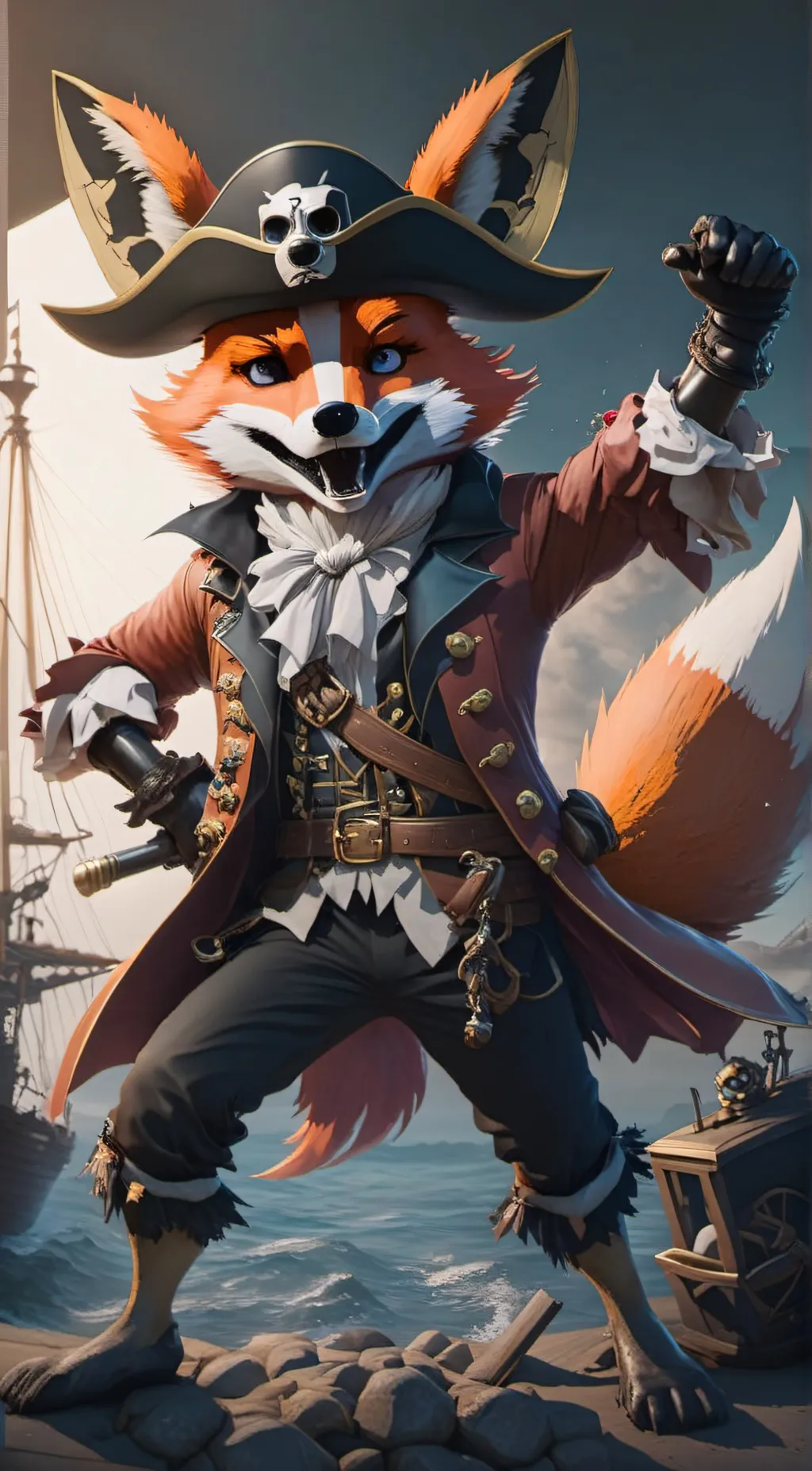 ai character: Foxy background