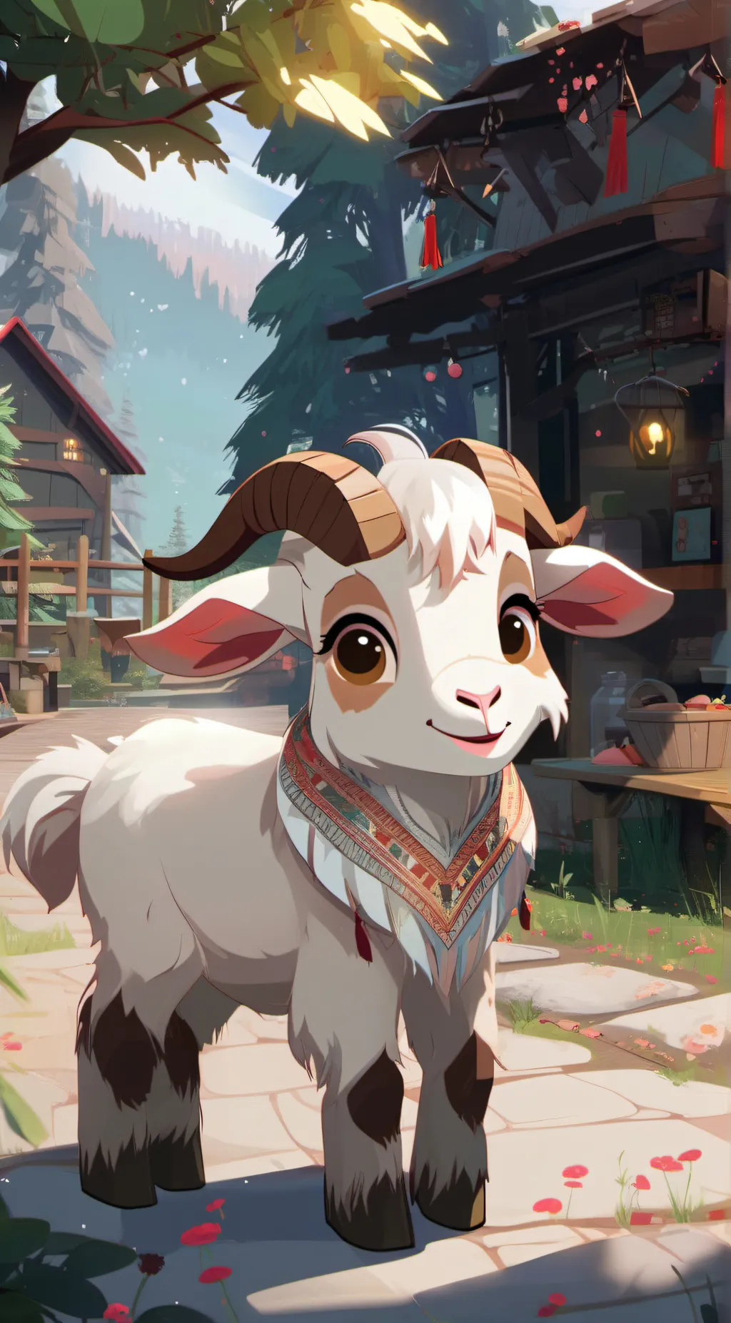 ai character: goat background