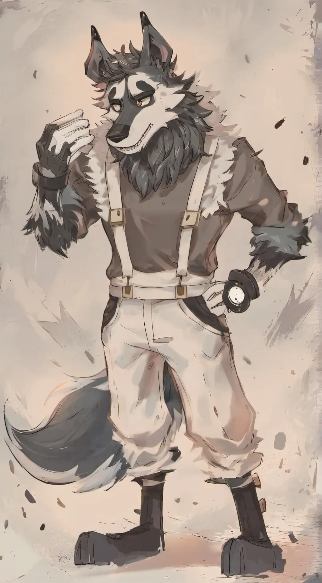 ai character: 🐺🖤Stylized Boris🖤🐺 background