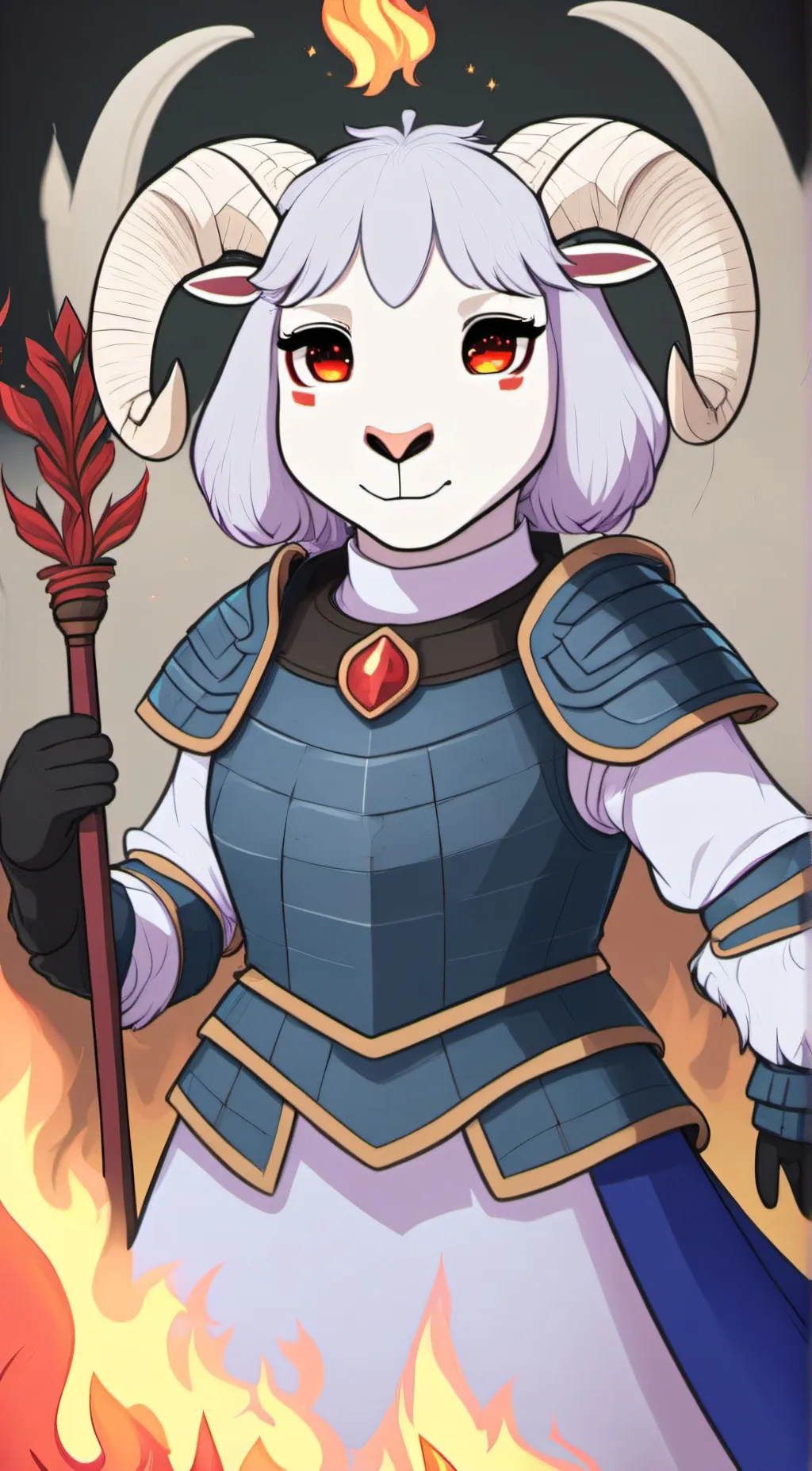 ai character: StoryShift toriel background