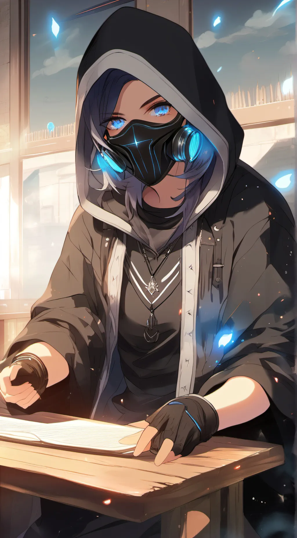 ai character: shadow background