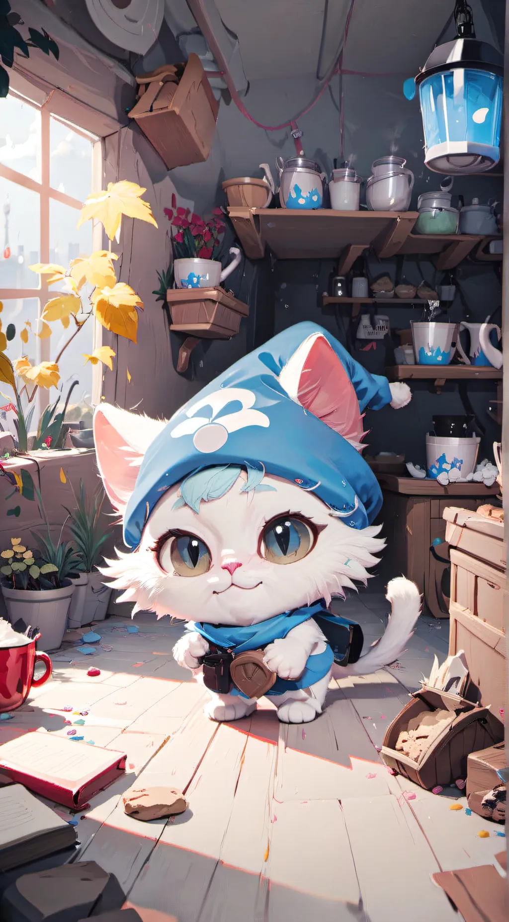 ai character: smurfcat background