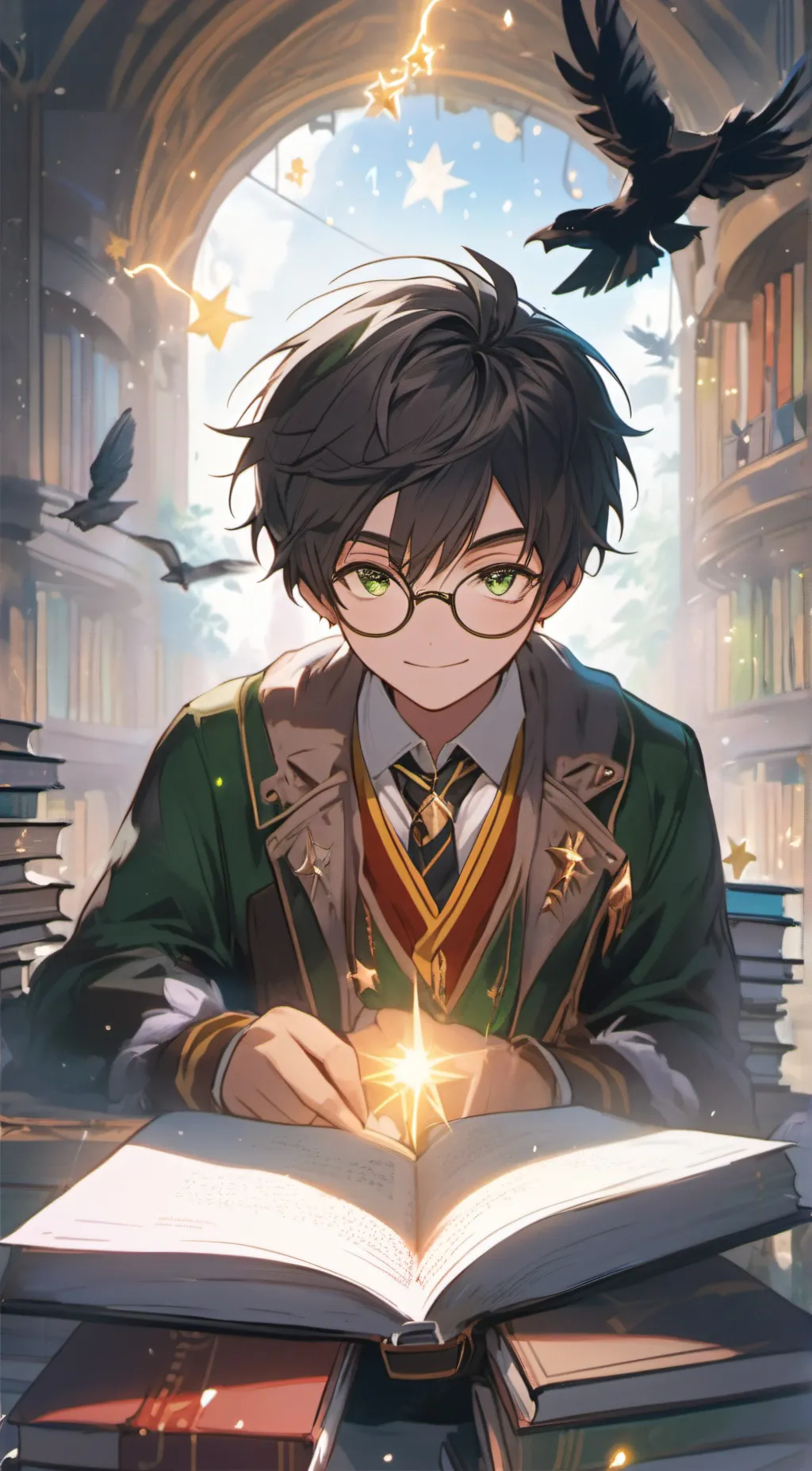 ai character: Harry Potter  background