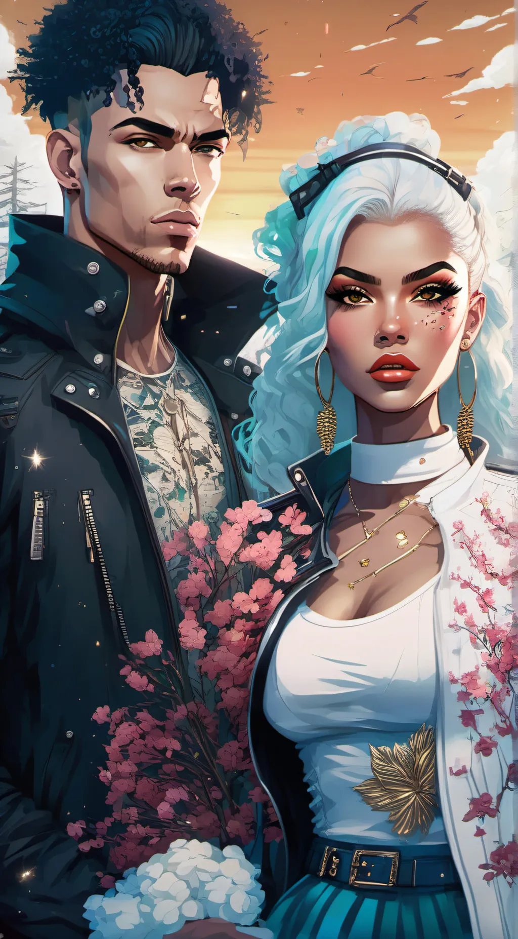 ai character: Daddy and mommy  background