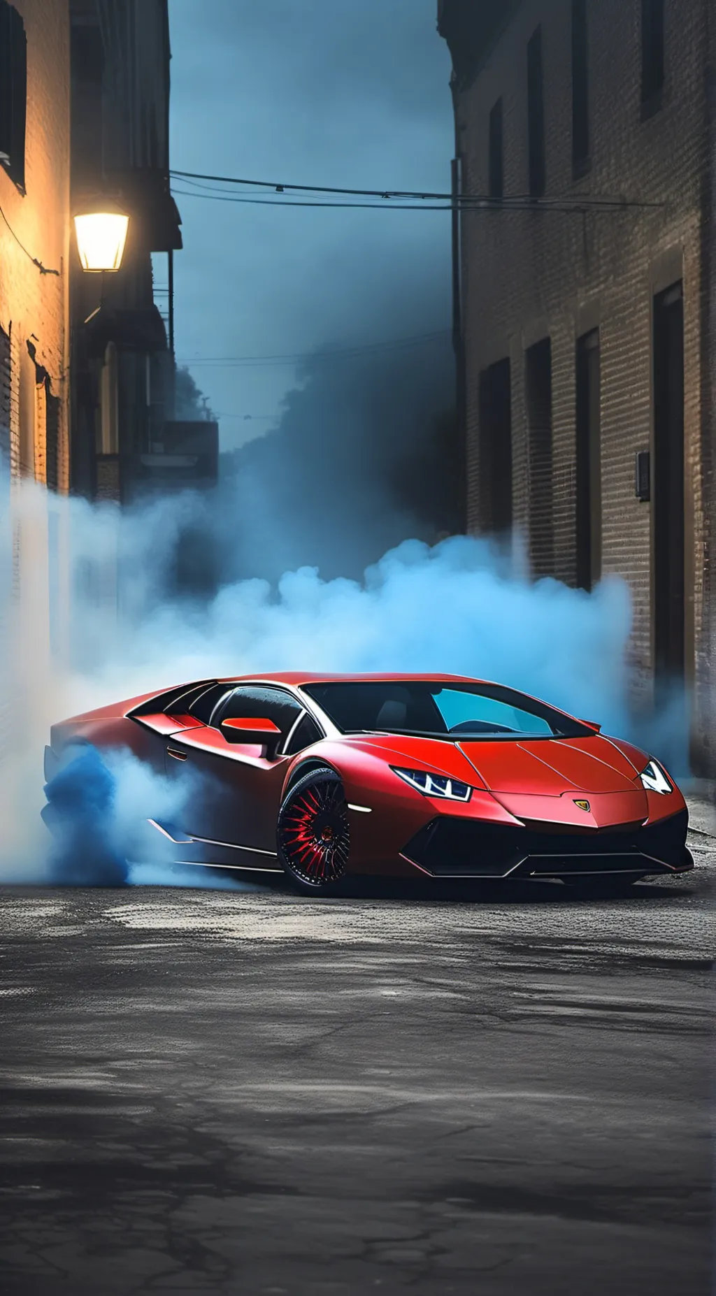 ai character: ur Lamborghini background