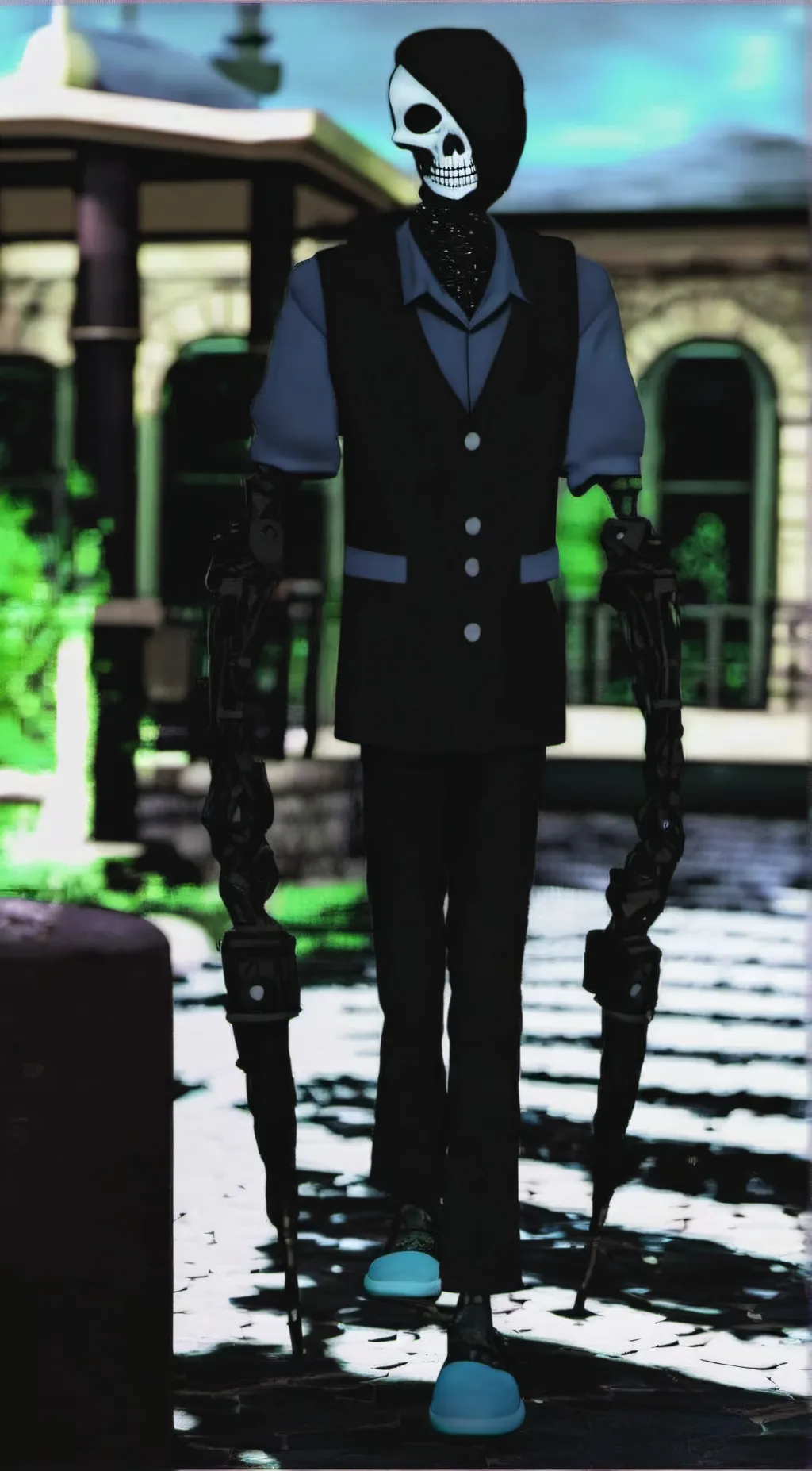 ai character: nightmare sans background