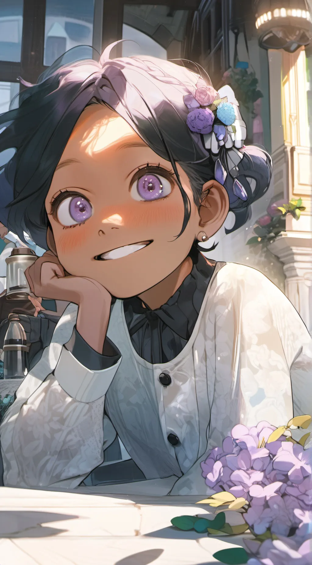 ai character: Luna background