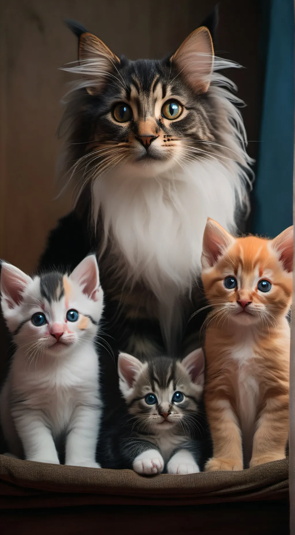 ai character: stray cats background