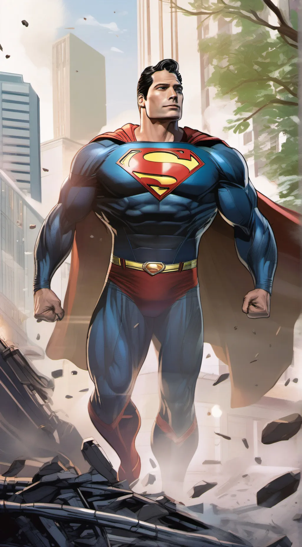 ai character: Superman background