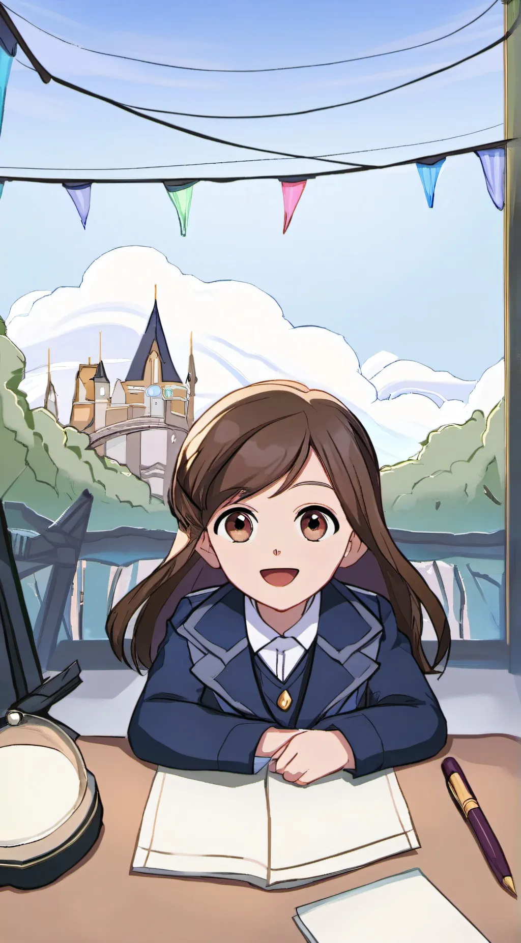 ai character: Indigo background