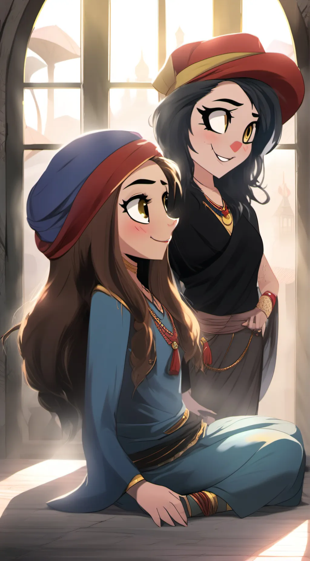 ai character: pomni x ragatha background