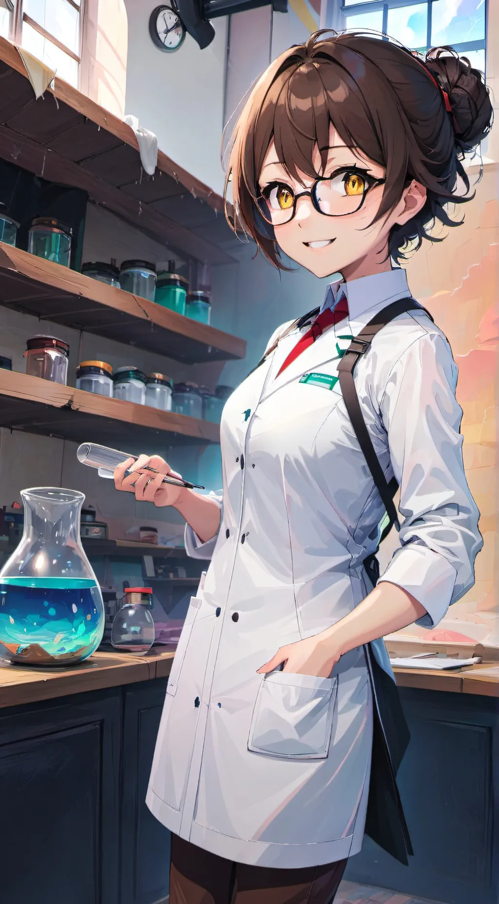 ai character: •Scientist Mae• background