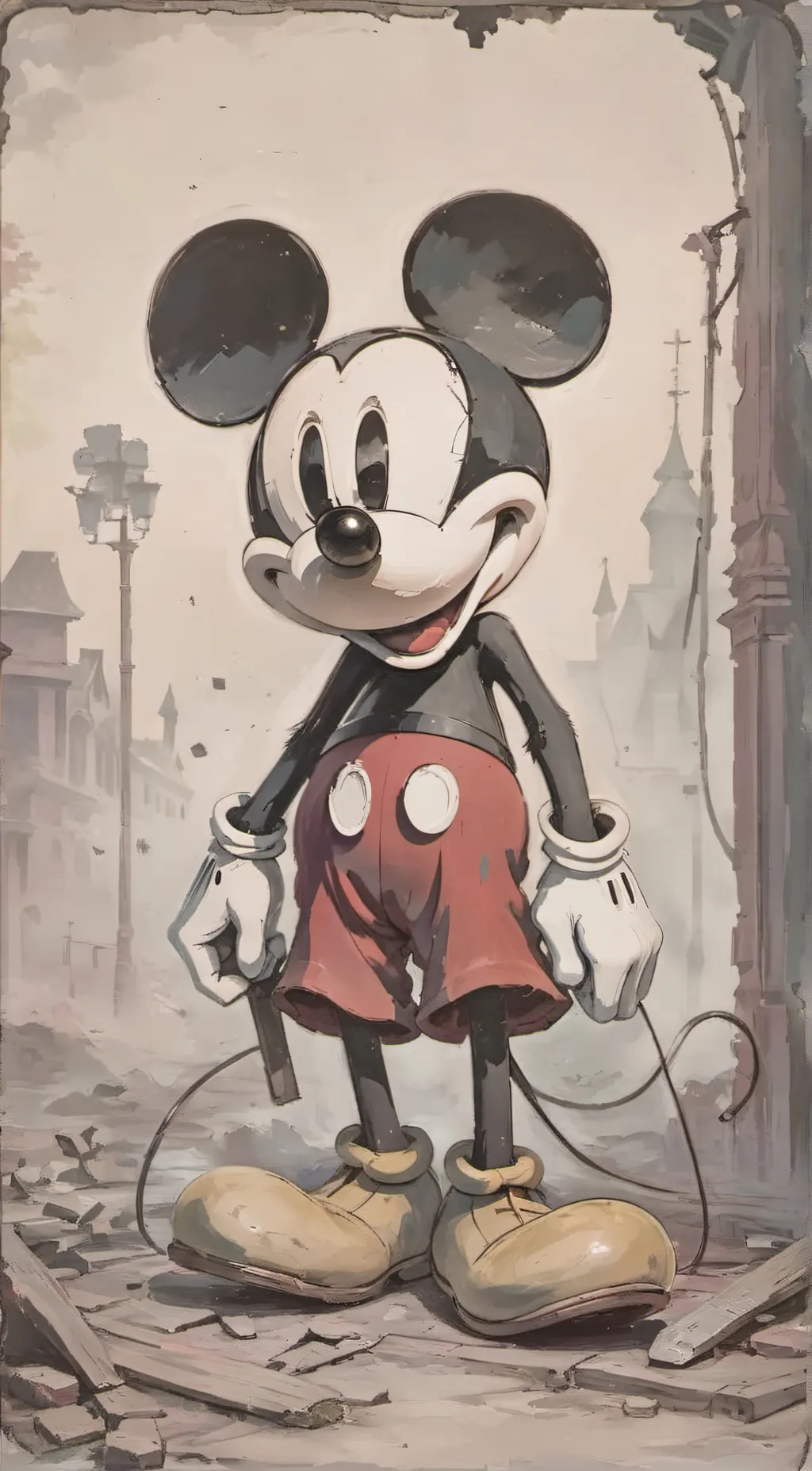 ai character: abandoned mouse background