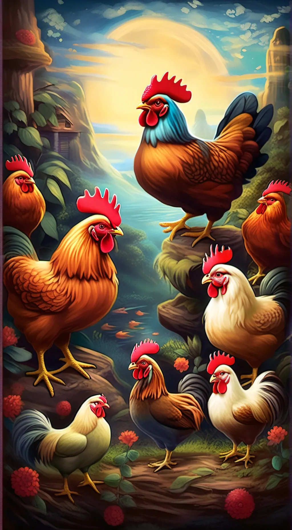 ai character: hen background