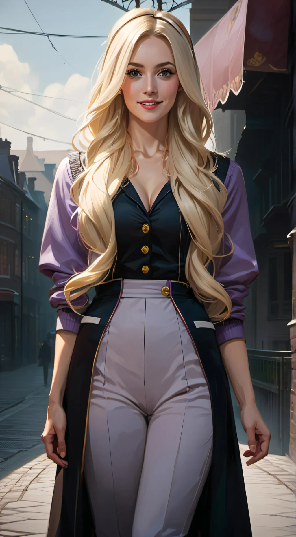 ai character: Naughty Miss Wonka background