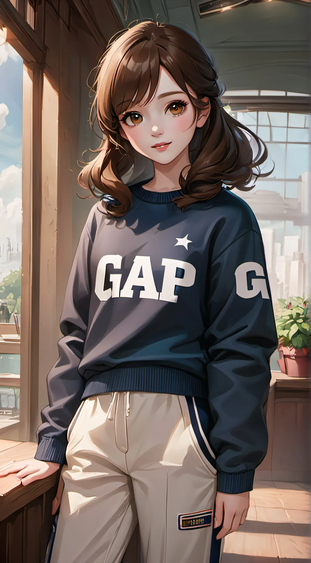 ai character: •Pastel• background