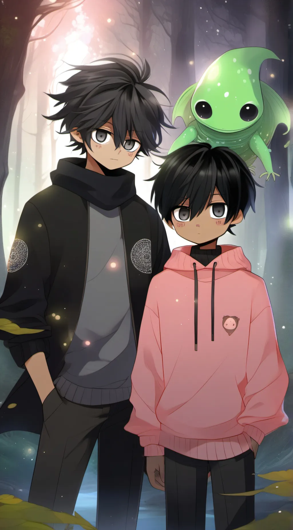 ai character: Wade and Axolot background