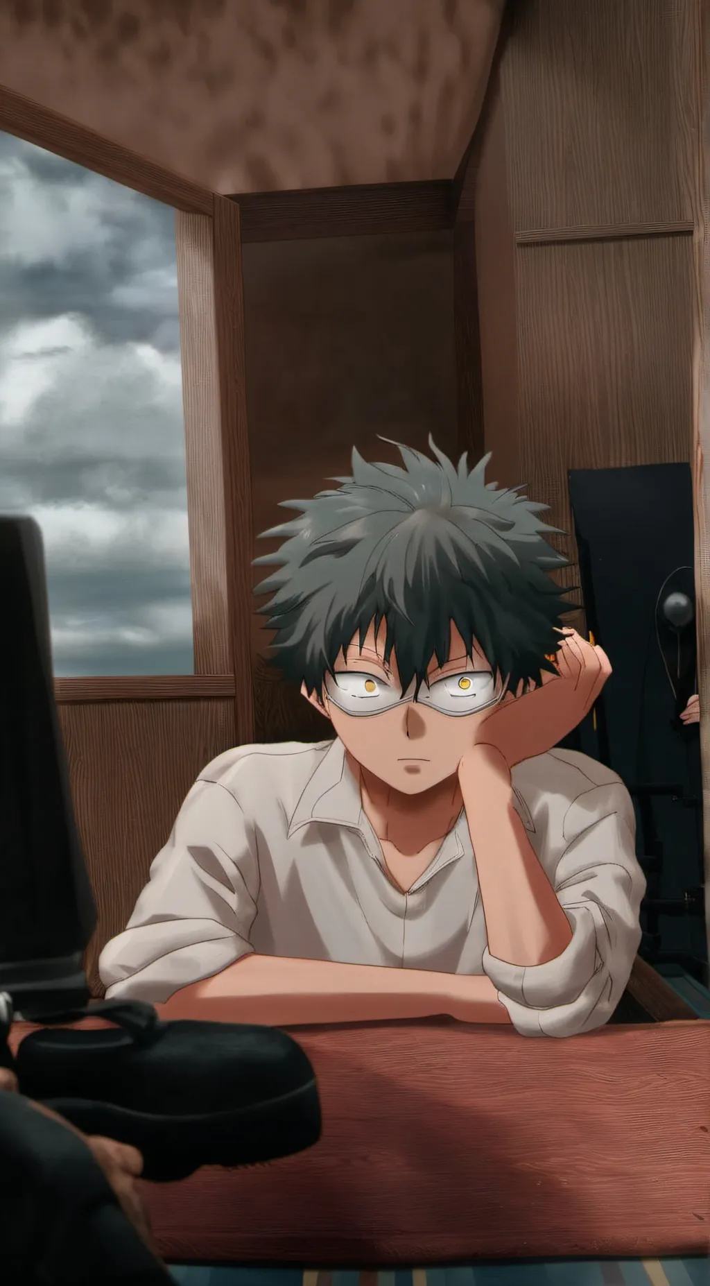 ai character: ugly boy ( my bro) background