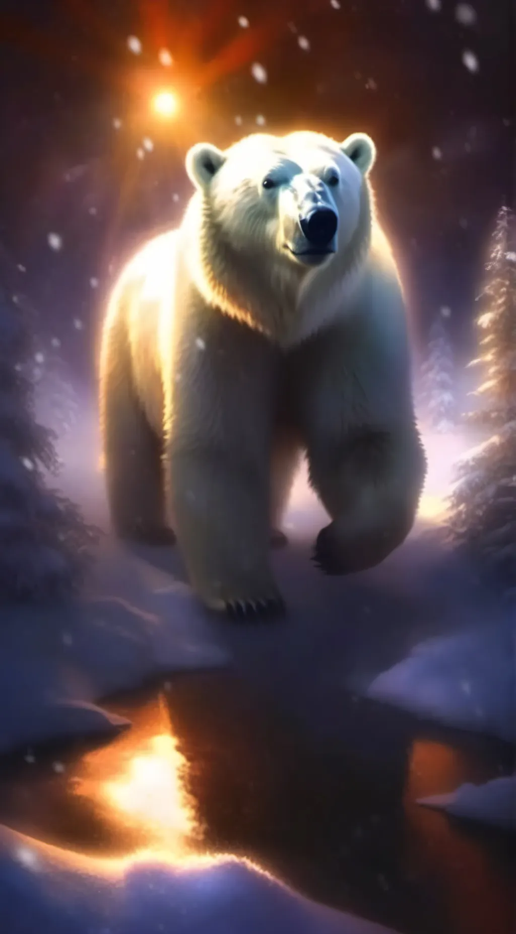 ai character: Polar bear background
