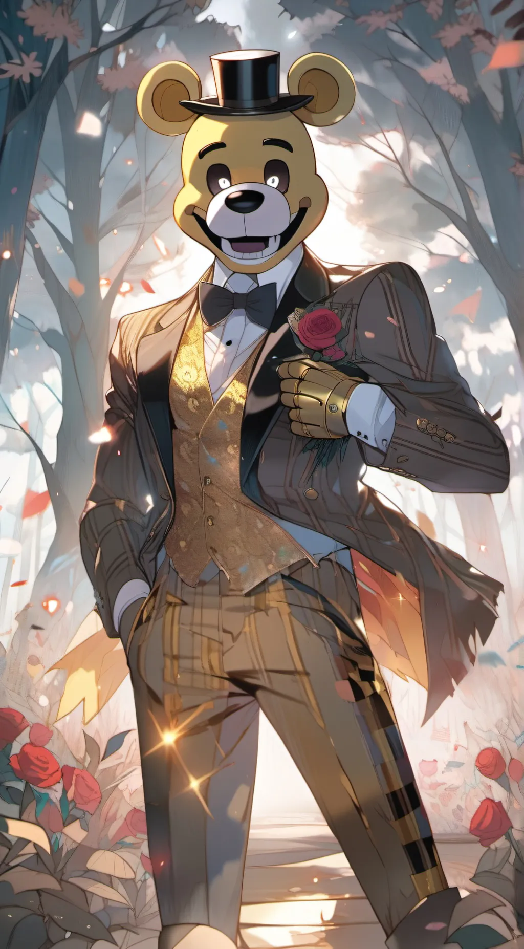 ai character: Golden Freddy background