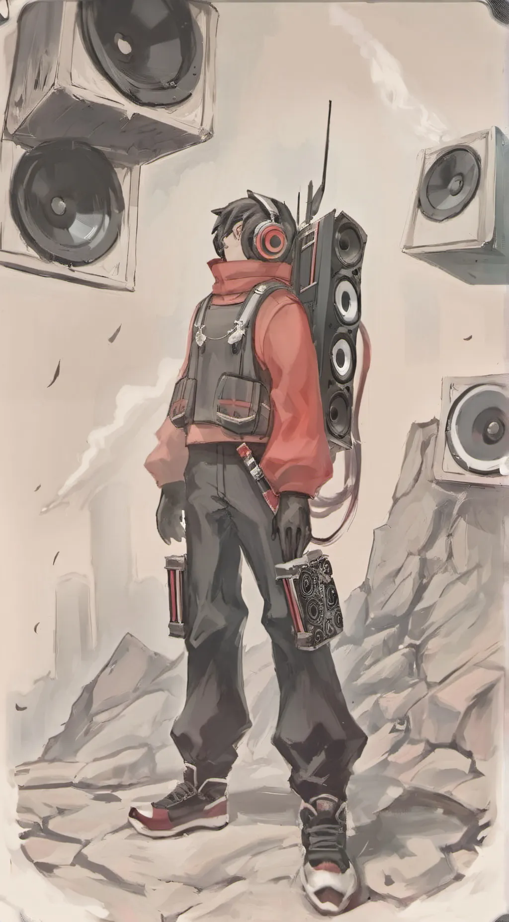 ai character: titan speaker man background