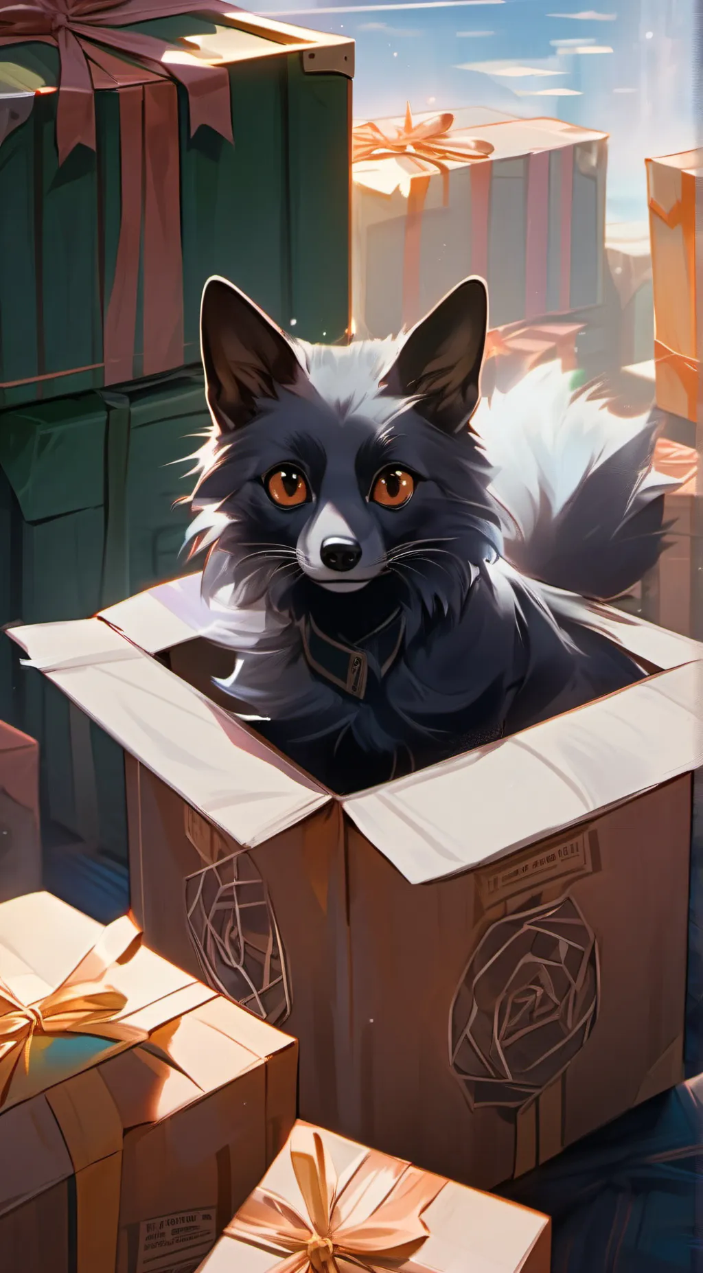 ai character: Christmas party 🎉 background