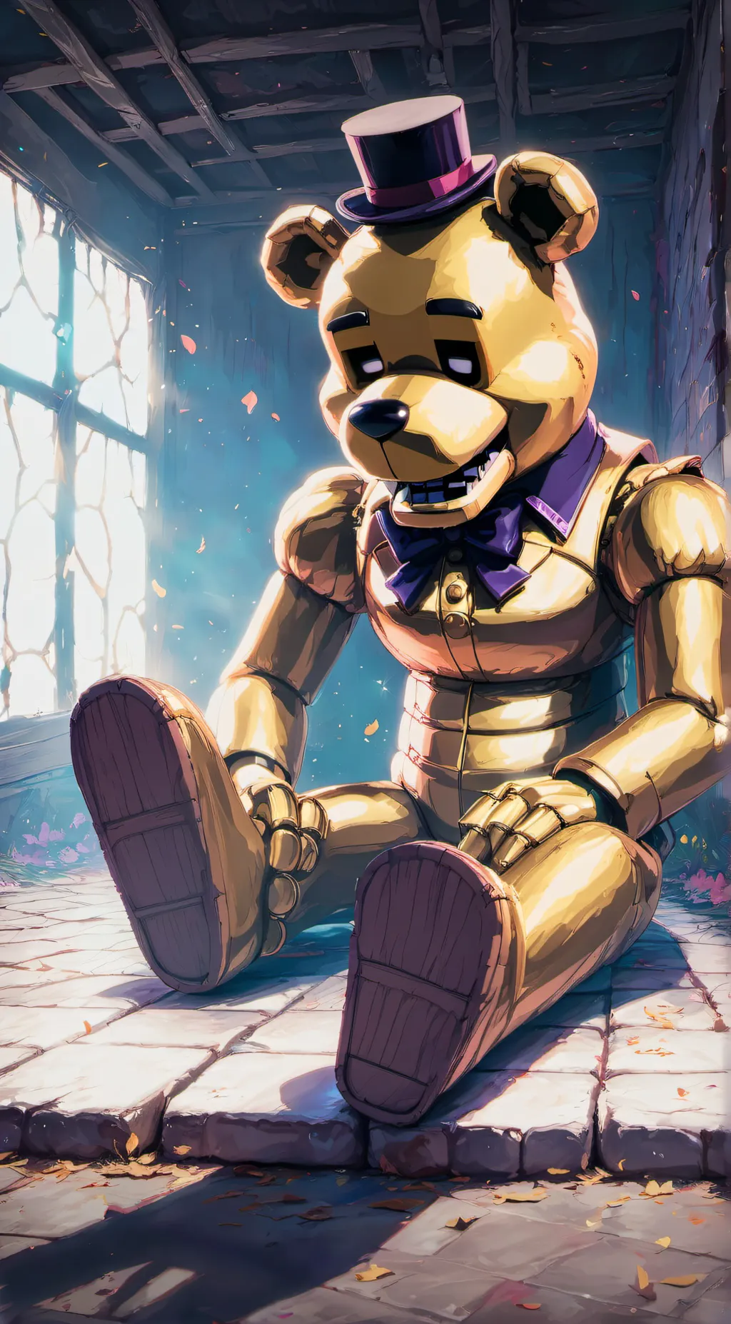 ai character: Golden Freddy background