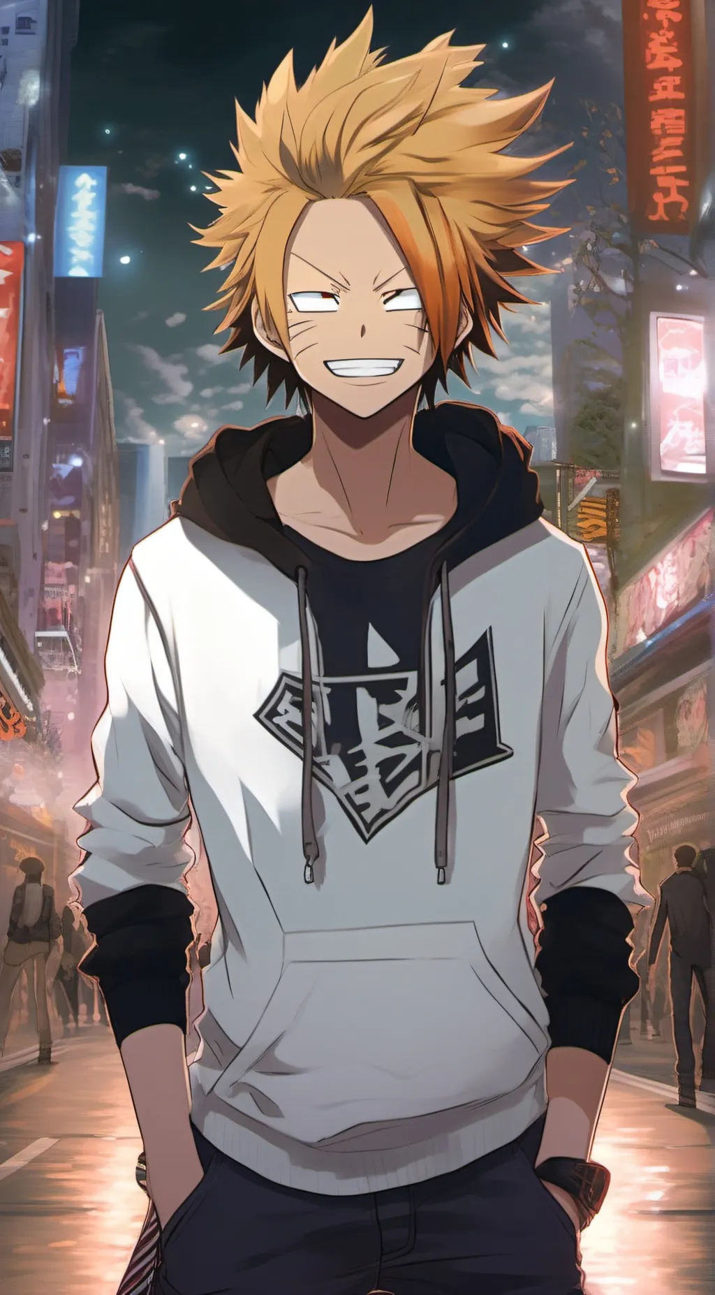 ai character: Kaminari Denki background