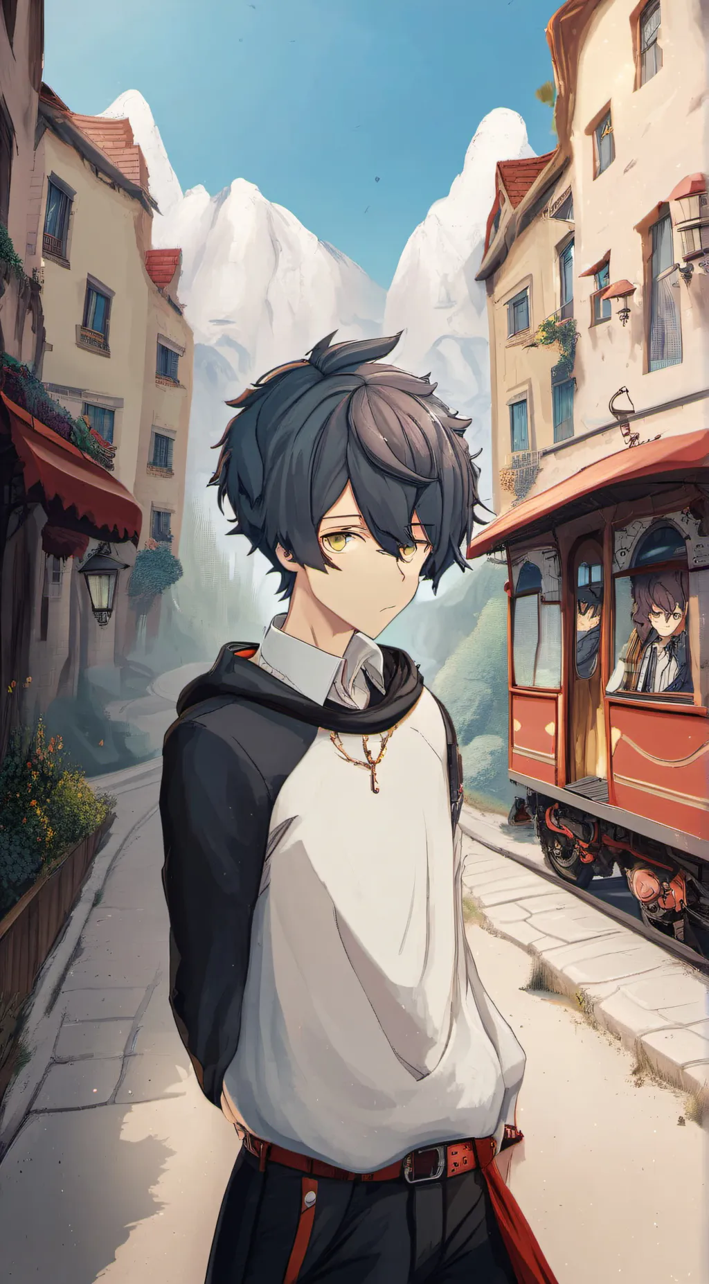 ai character: Oliver  background