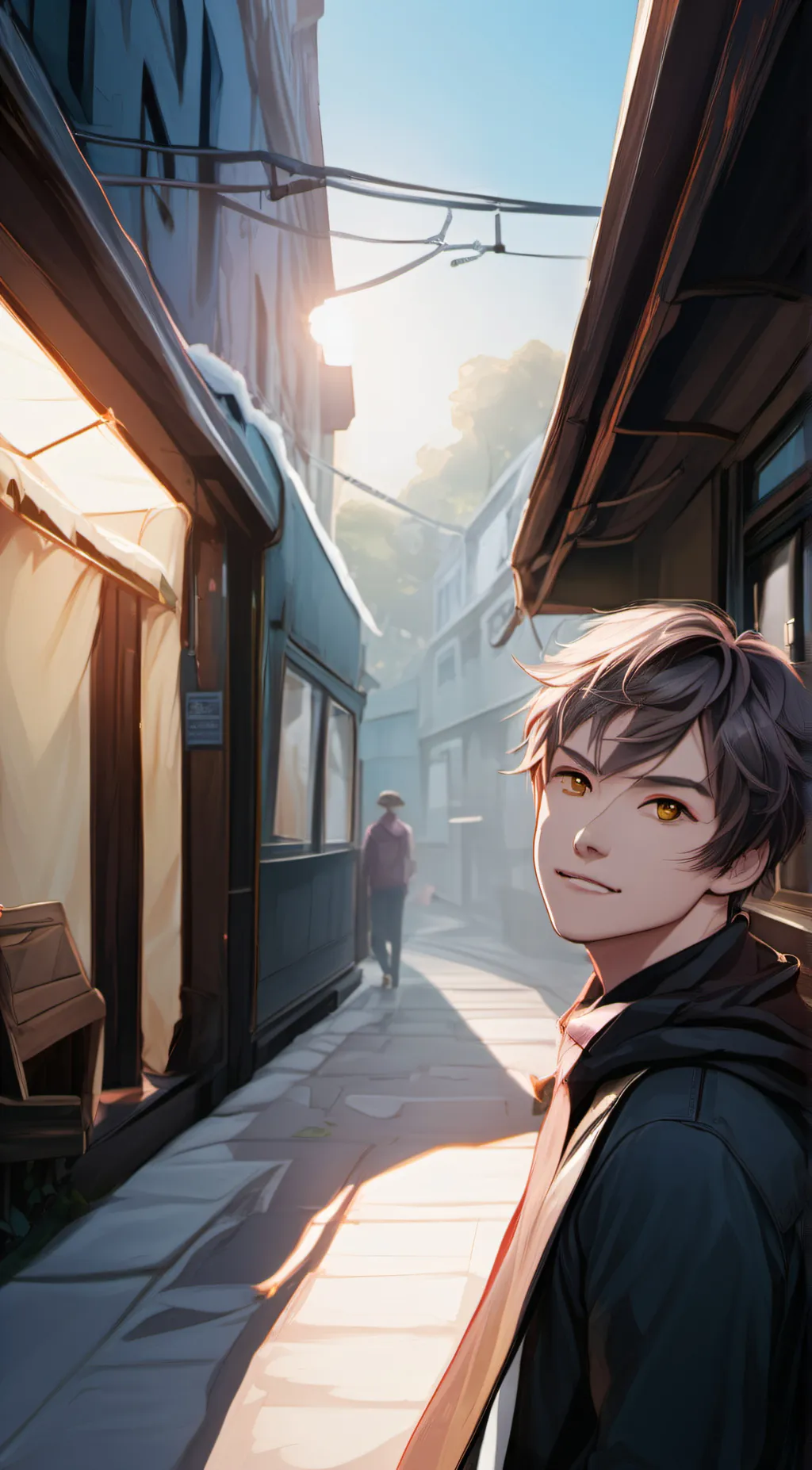 ai character: Zach  background