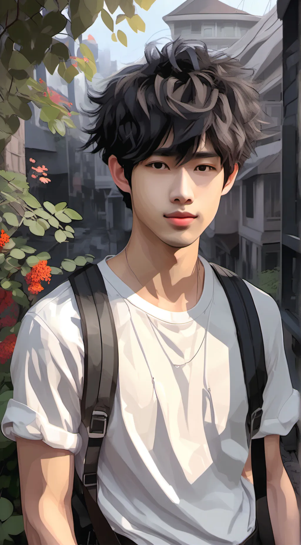 ai character: Andrew Franklin  background