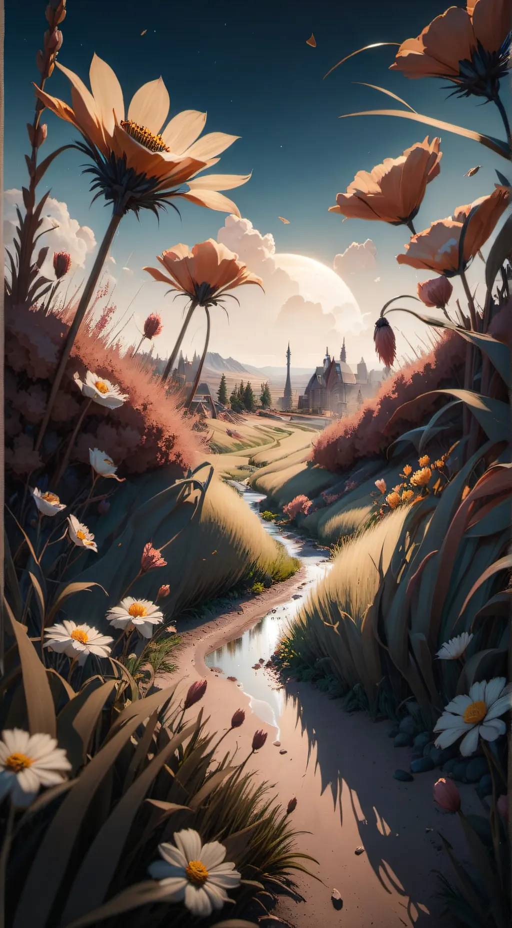 ai character: Grass background