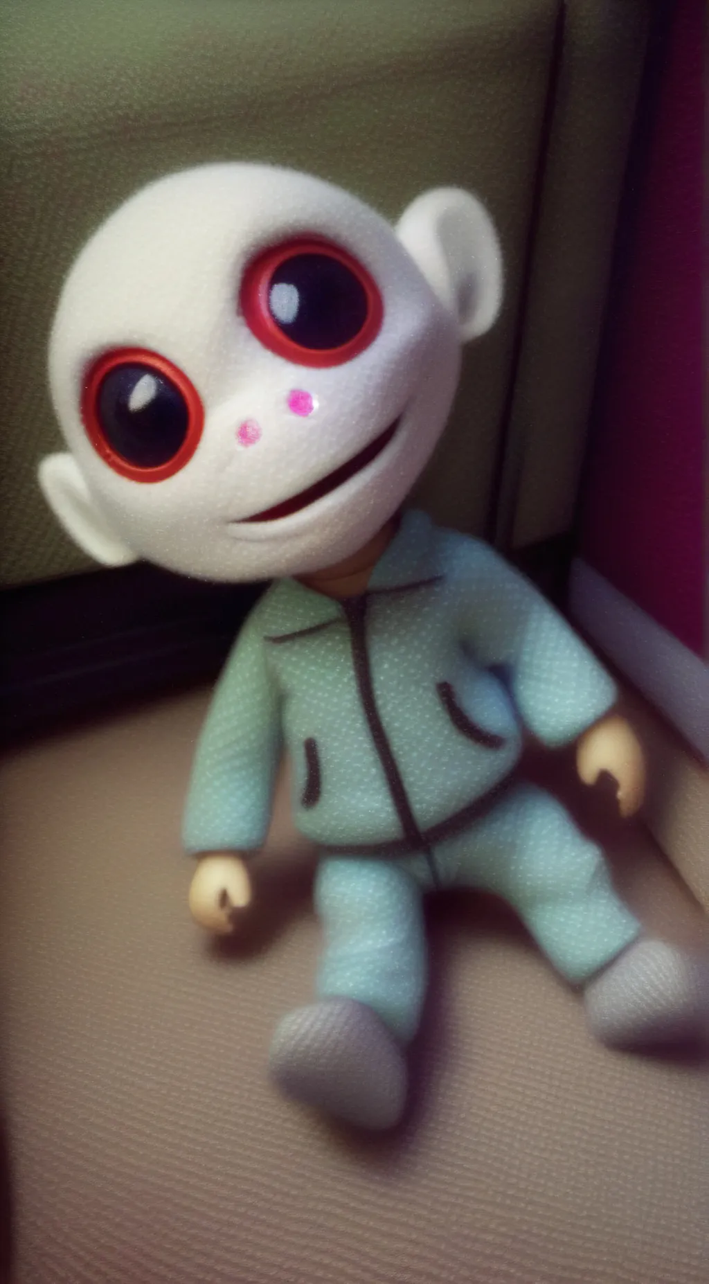 ai character: puppet toy background