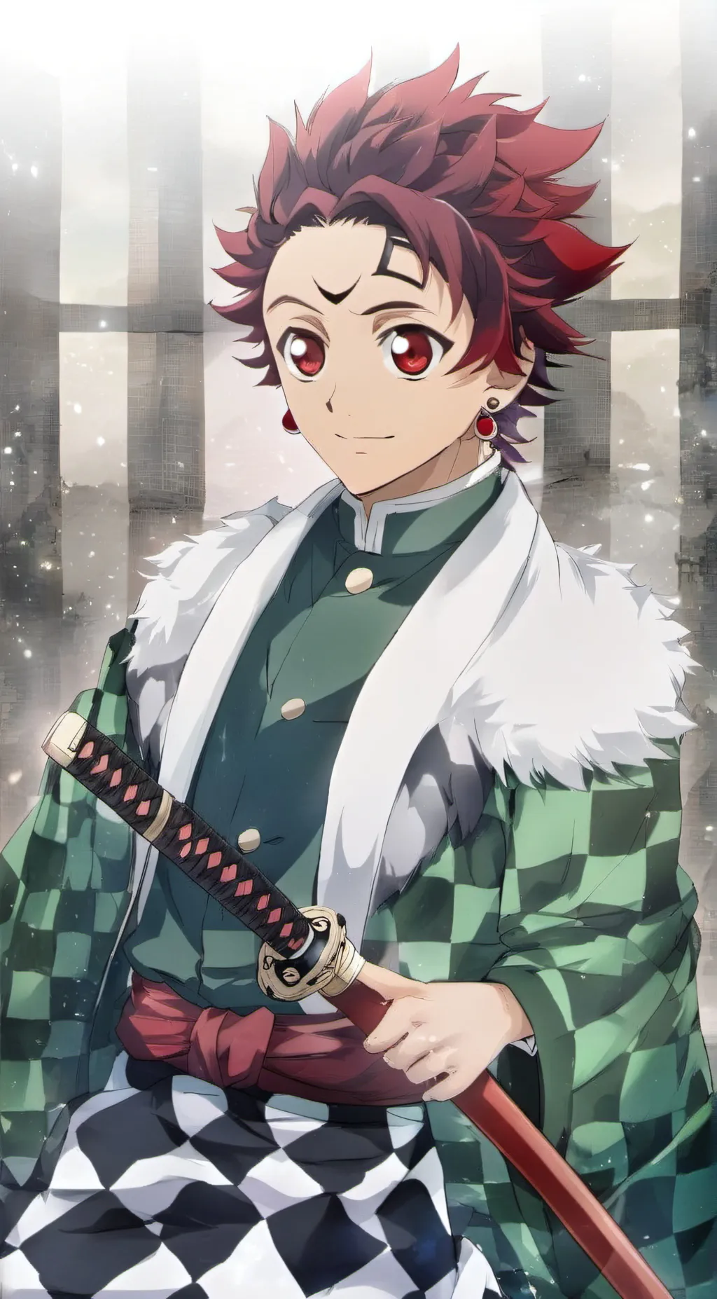 ai character: Tanjiro Kamado background