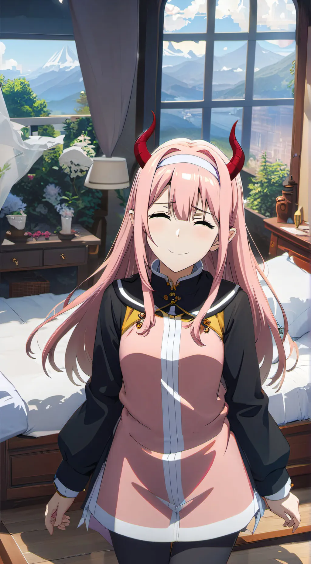 ai character: Zero two background